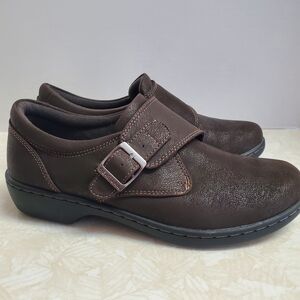 Eastland Dark Brown Leather Loafers with Buckle